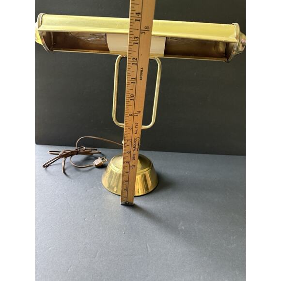 Vtg. Lamp Underwriters Laboratories Brass Bankers Piano Student Desk Adjustable - Picture 13 of 13